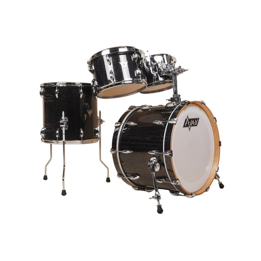 AJAX Forte Groove 20" Kick - 4 Piece Shell Pack - Black Sparkle Lacquer