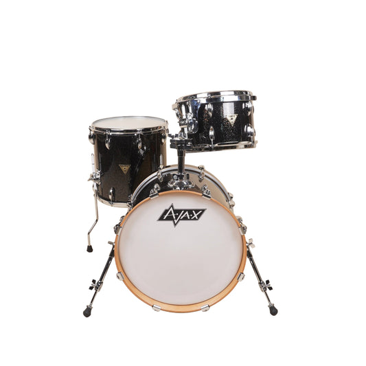 AJAX Forte Bop 18" Kick - 3 Piece Shell Pack - Black Sparkle Lacquer