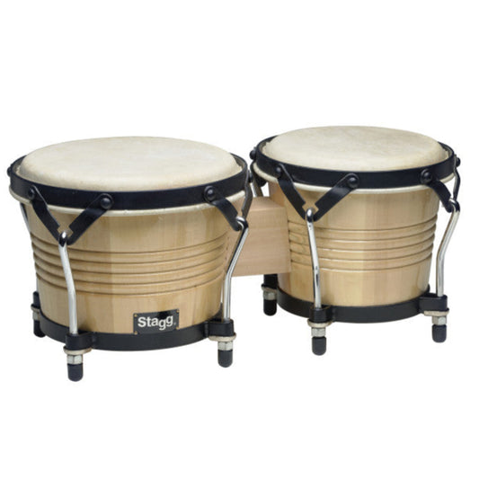 Stagg Wood Bongo 7.5" & 6.5" Natural