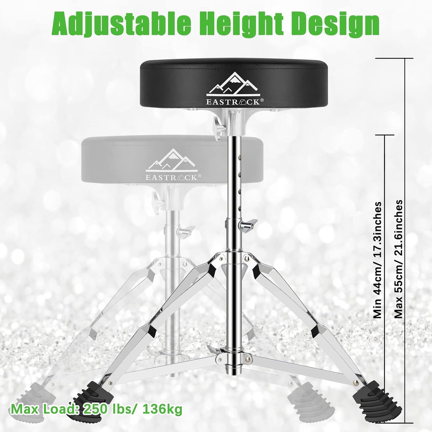 EASTROCK Padded Drum Throne