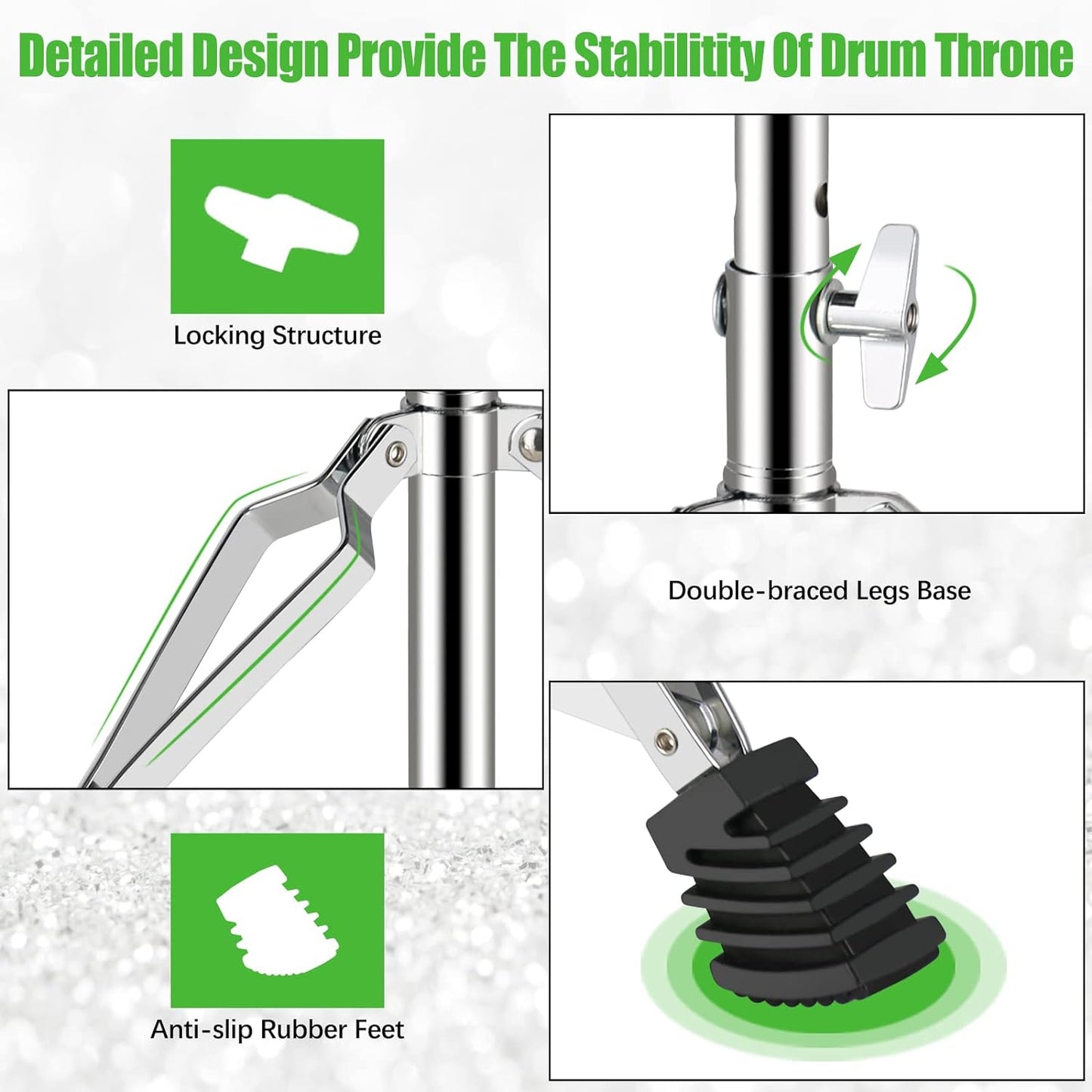 EASTROCK Padded Drum Throne