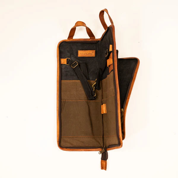 ZYN Luxury Leather Canvas Stick Bag