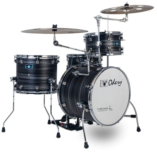 Odery Cafe Jazz Kit - Shell pack with snare and two cymbal arms