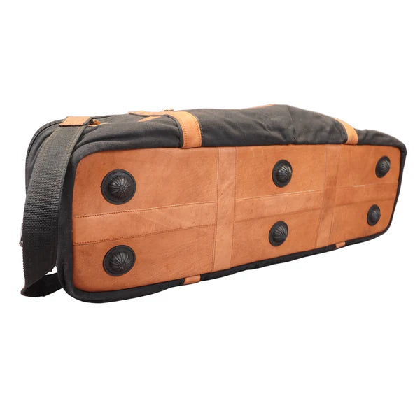 ZYN Luxury Canvas & Leather Hardware Bag