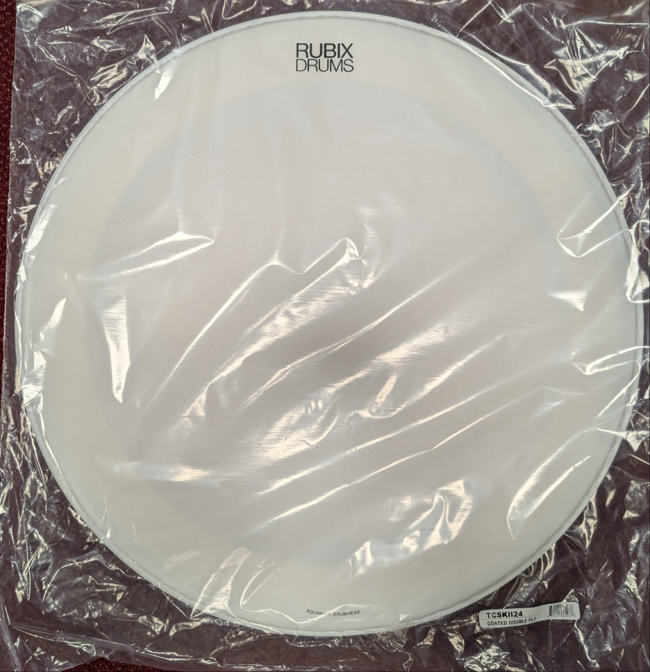 Aquarian Texture Coated White Bass Drum Head w/ Felt Strip - TC-K