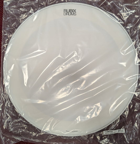 Aquarian Texture Coated White Bass Drum Head w/ Felt Strip - TC-K