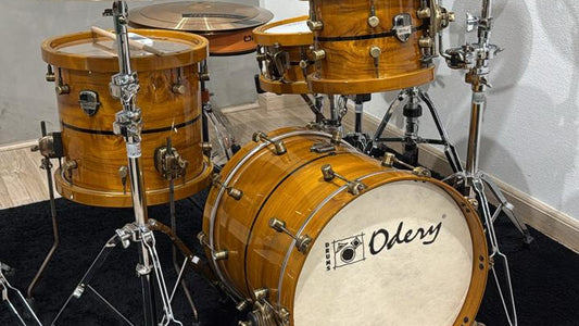 Odery Custom Shop Kit, Araucaria & Teak woods, with antique brass hardware and wood hoops - 10"/14"/18"