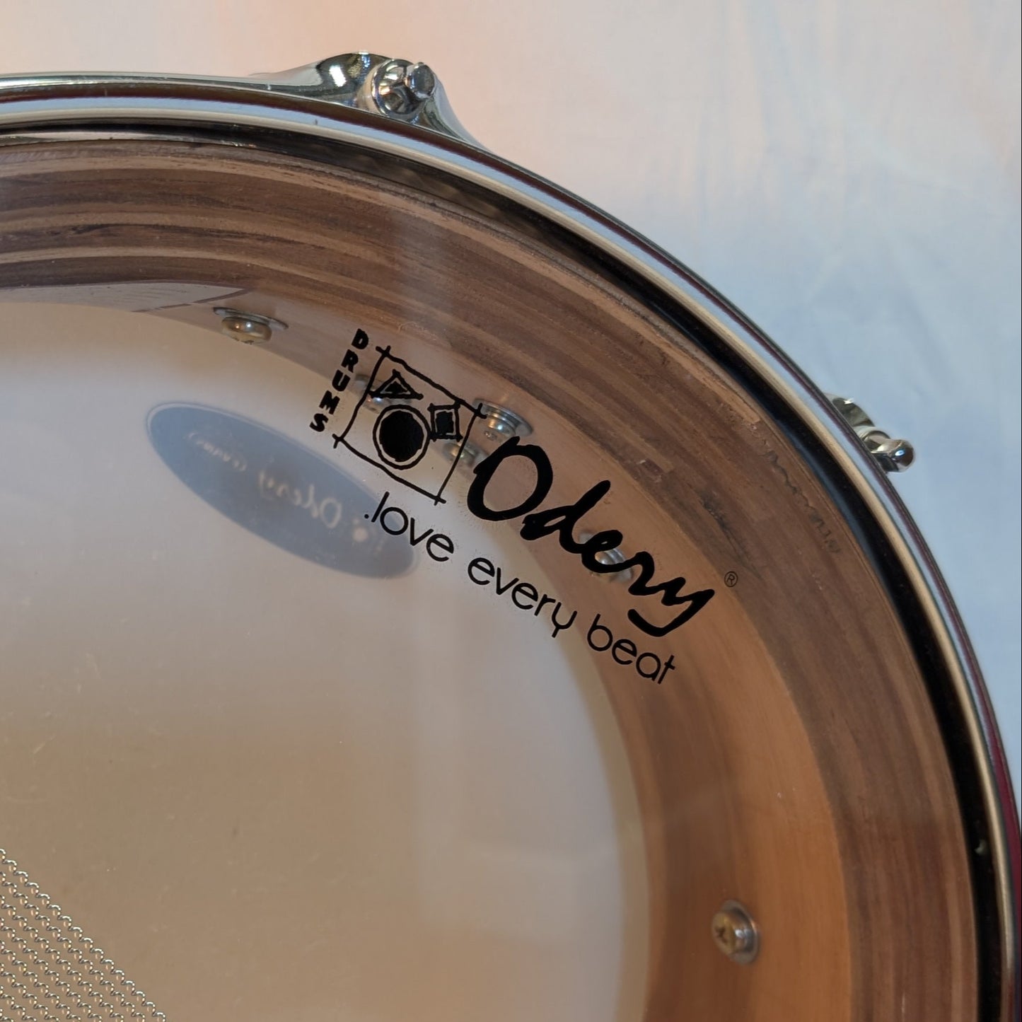Odery Custom 14x5.5 Teak Natural Double Inlay Snare Drum