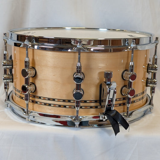 Odery Custom 14x7 Inlay Natural Lacquer Snare Drum