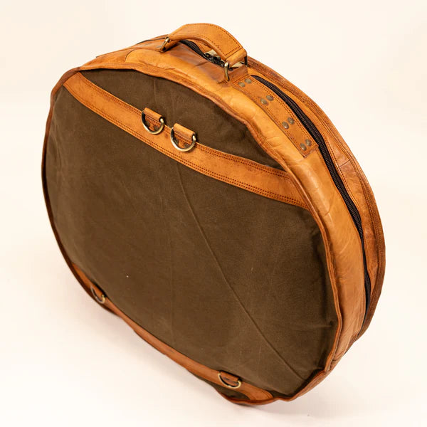 ZYN Luxury Cymbal Bag 23" Leather Canvas Cymbal Backpack/ Case