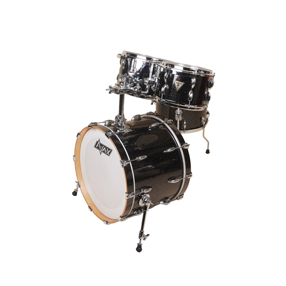 AJAX Forte Groove 20" Kick - 4 Piece Shell Pack - Black Sparkle Lacquer