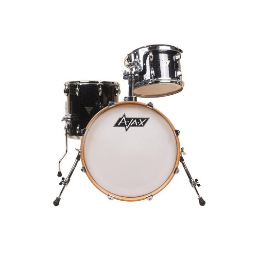 AJAX Forte Bop 18" Kick - 3 Piece Shell Pack - Black Sparkle Lacquer