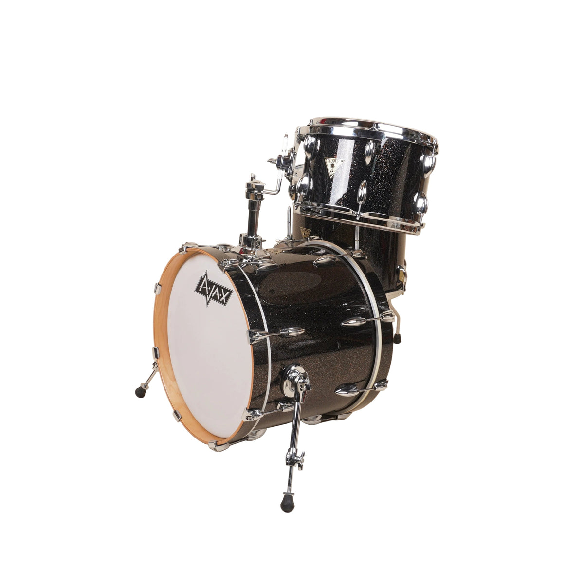 AJAX Forte Bop 18" Kick - 3 Piece Shell Pack - Black Sparkle Lacquer