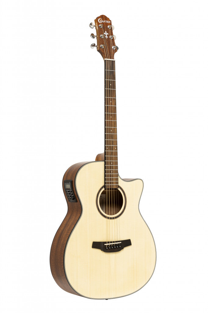 Crafter Silver series 100 Orchestra acoustic-electric guitar with cutaway - HT100-CE (Mahogany or Natural)