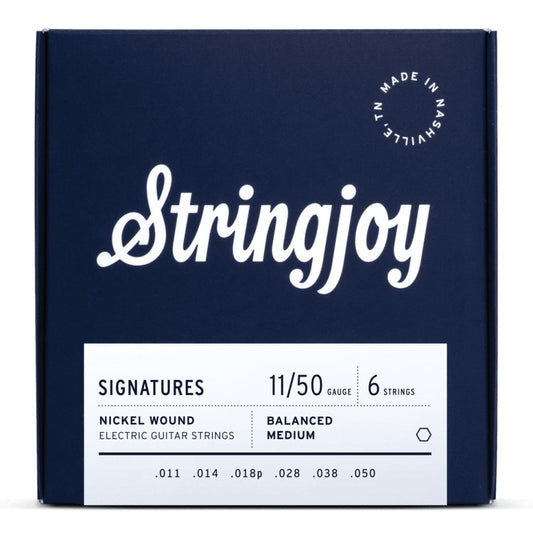 Stringjoy Signatures (11-50) Balace Medium Gauge Nickel Wound Guitar Strings