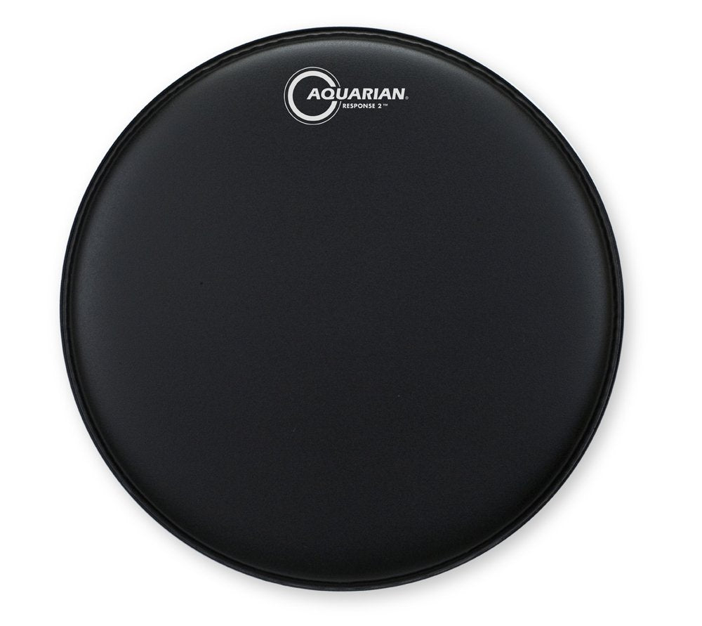 Aquarian Response 2 Coated Black Drum Head - TCRSP2-BK