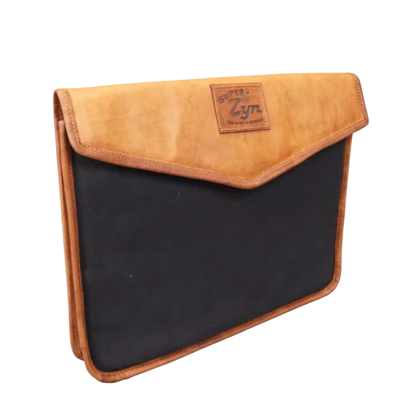 Zyn Canvas/Leather Laptop Sleeve – Sleek. Durable. Timeless.