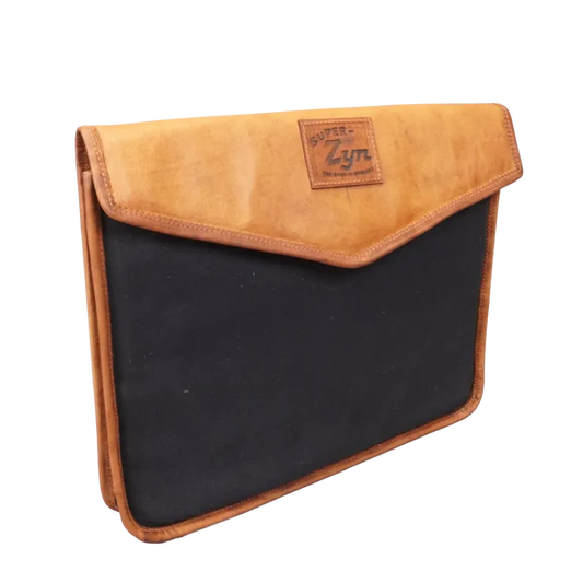 Zyn Canvas/Leather Laptop Sleeve – Sleek. Durable. Timeless.