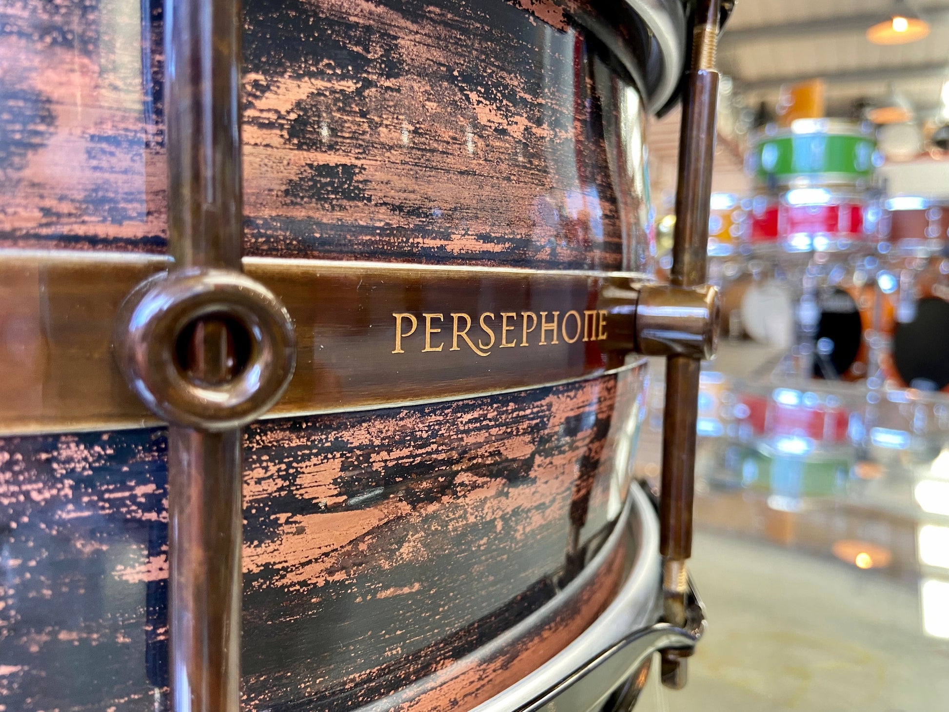 Schagerl Persephone Snare Drum 14x6.5 Copper Dark Vintage