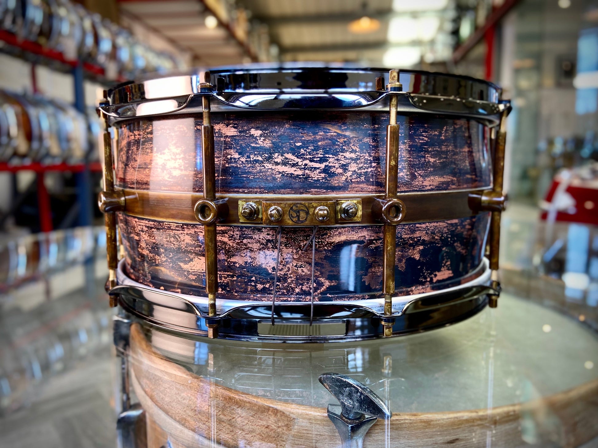 Schagerl Persephone Snare Drum 14x6.5 Copper Dark Vintage