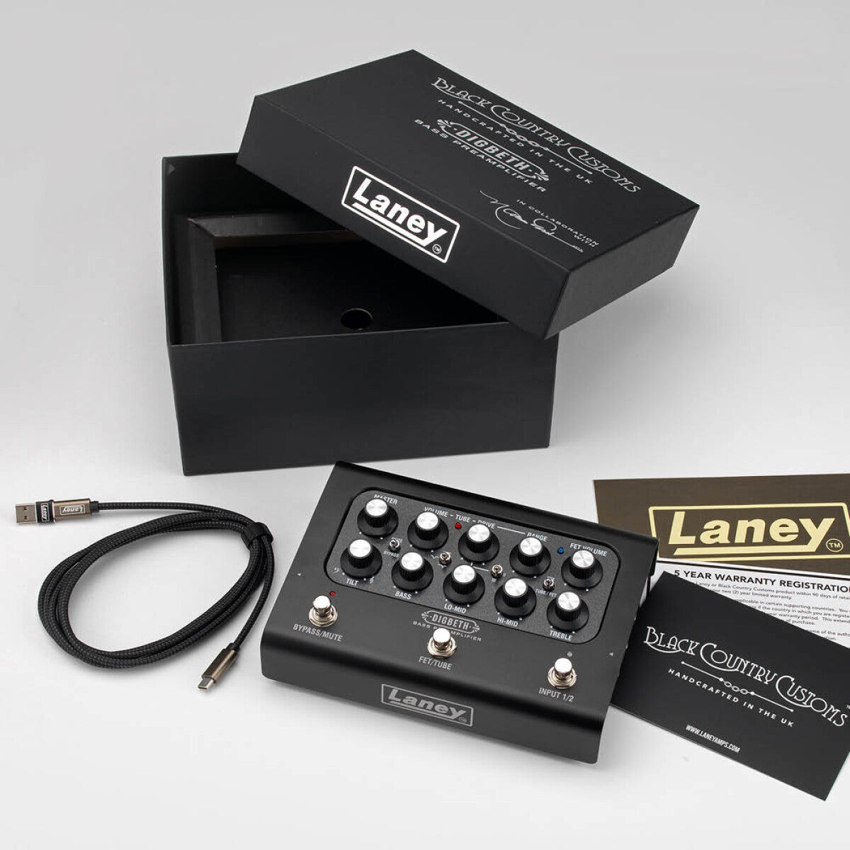 Laney - Laney Black Country Custom DIGBETH, Bass Pre Amplifier Pedal, Nathan EAST Signature - Available 4/25/26