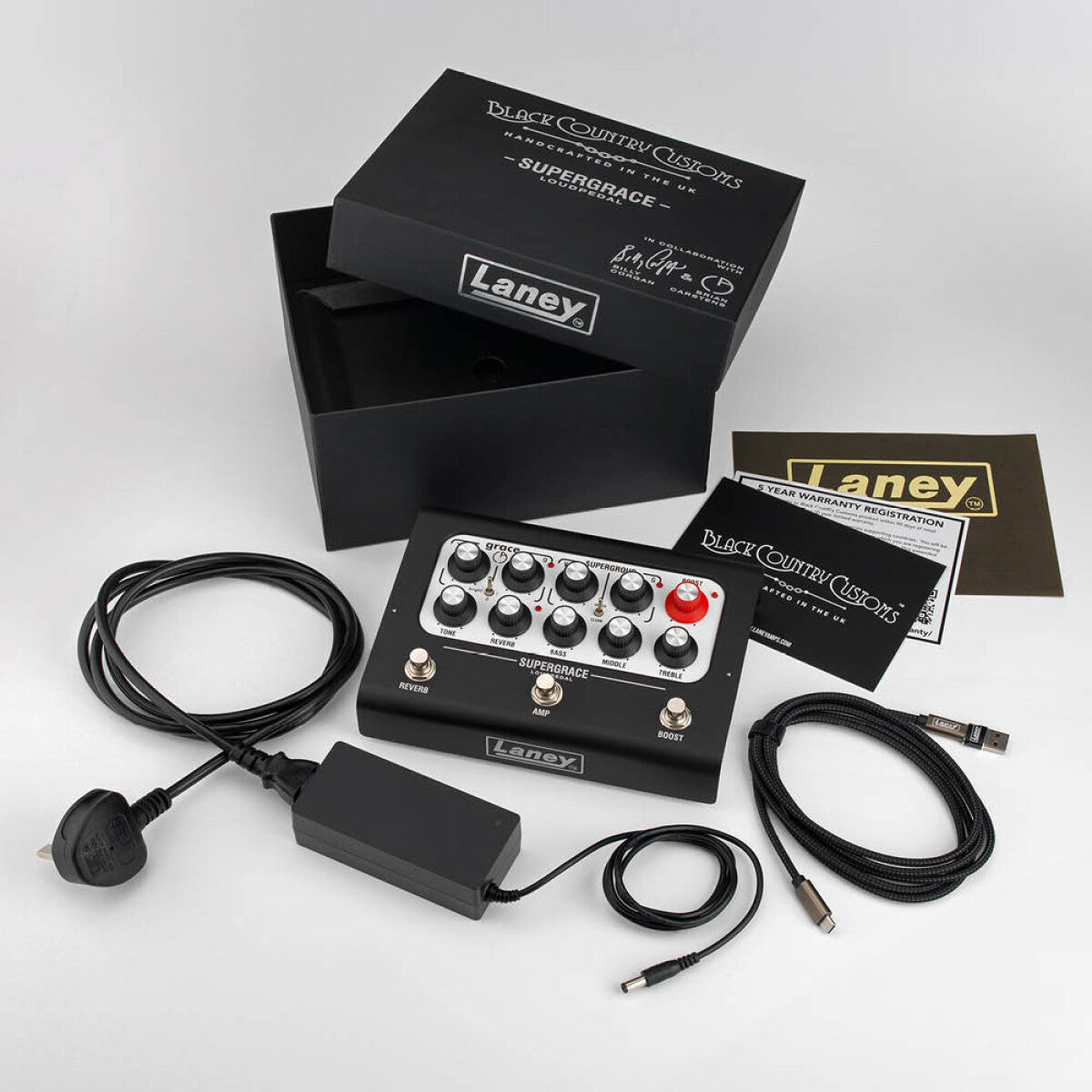 Laney Black Country Custom - Loudpedal SuperGrace 60-watt, Billy Corgan Signature - Available 4/25/26