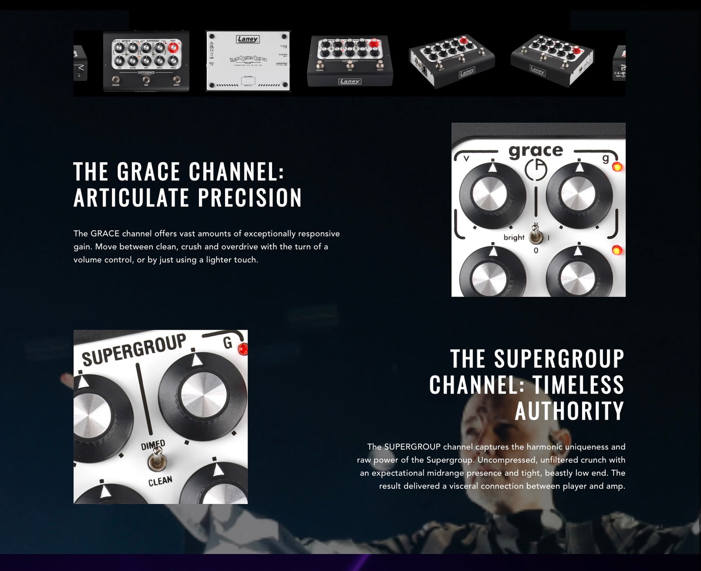 Laney Black Country Custom - Loudpedal SuperGrace 60-watt, Billy Corgan Signature - Available 4/25/26