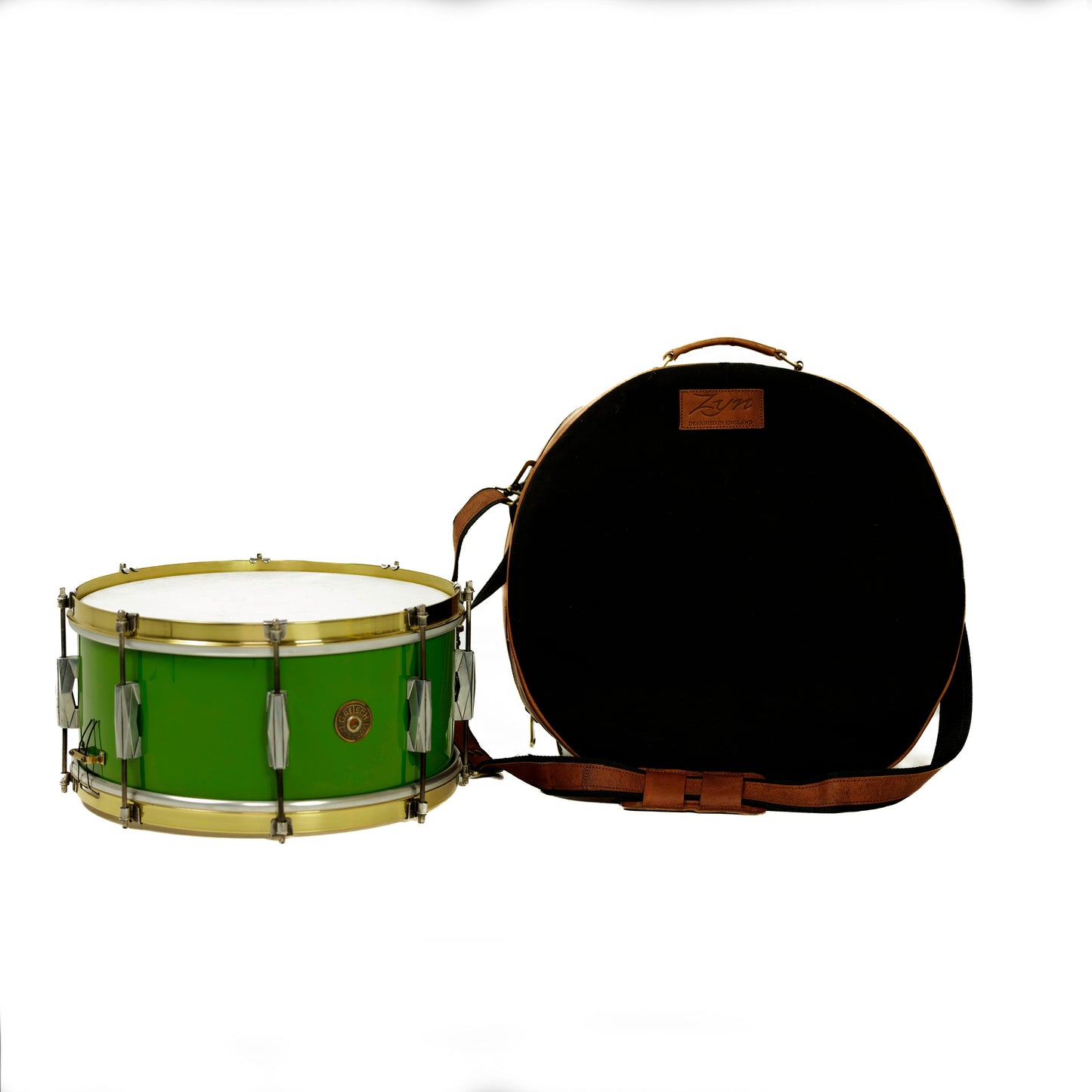 ZYN Luxury Leather Canvas Snare Bag - 14"