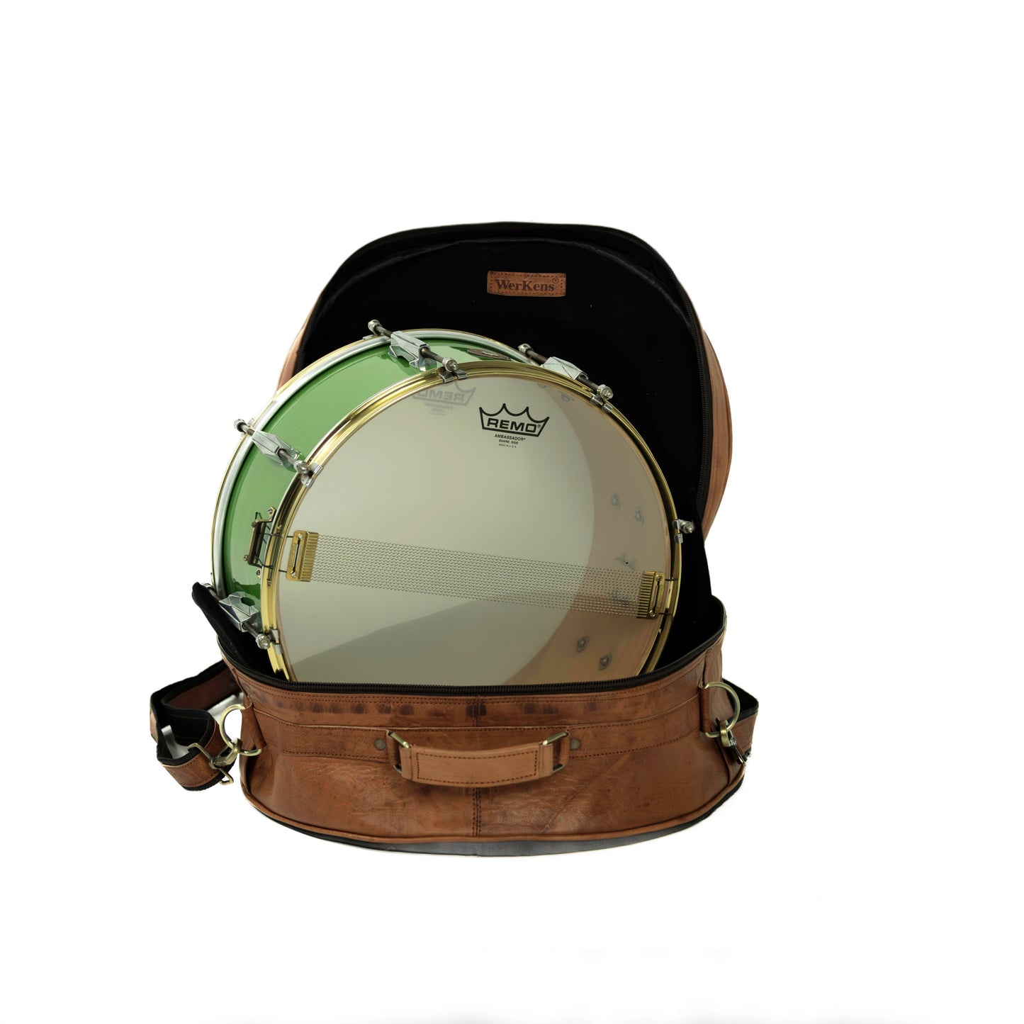 ZYN Luxury Leather Canvas Snare Bag - 14"