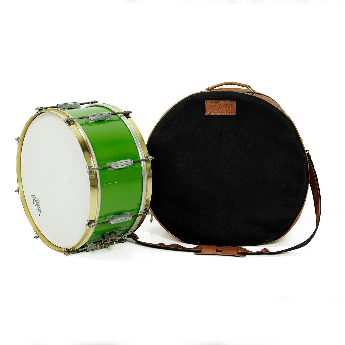 ZYN Luxury Leather Canvas Snare Bag - 14"