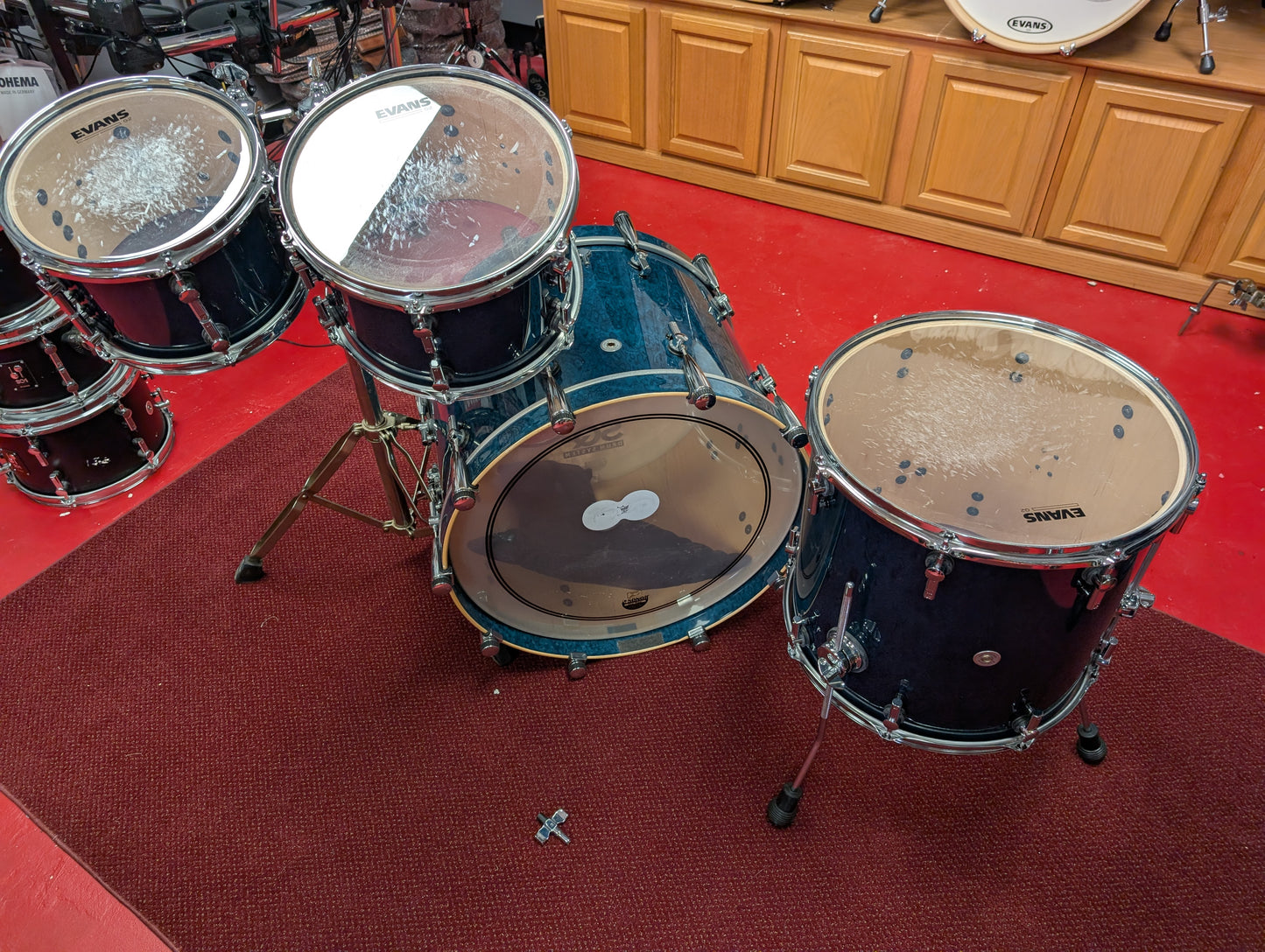 Sonor SQ2 Maple in Birdseye Azure High Gloss - 10/12/16/22