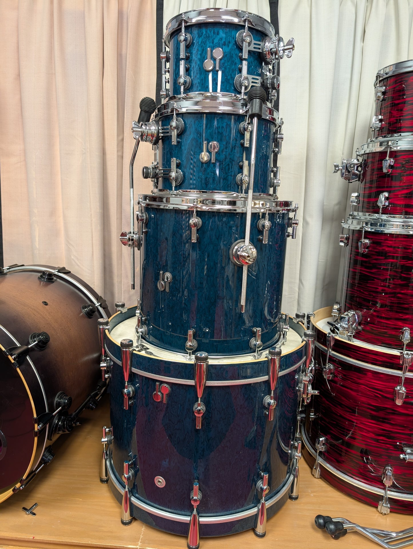 Sonor SQ2 Maple in Birdseye Azure High Gloss - 10/12/16/22