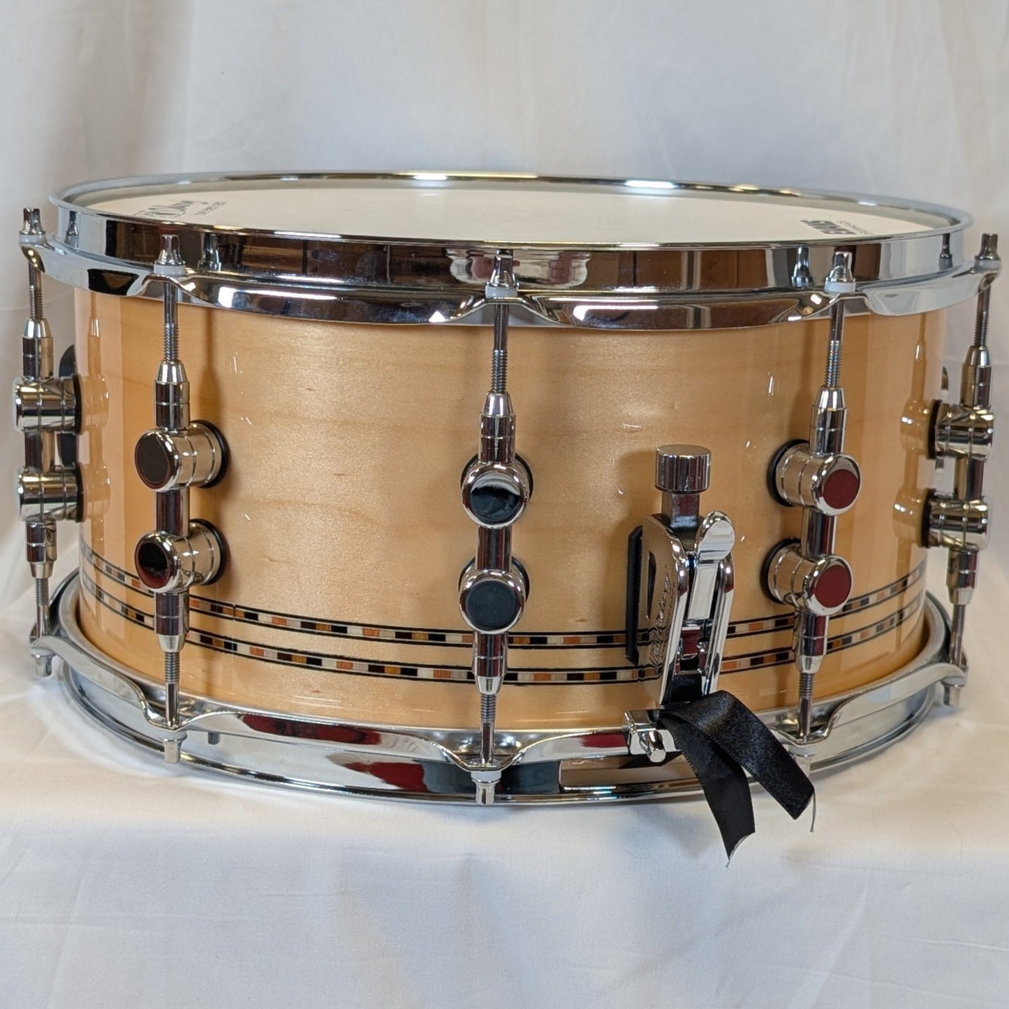 Odery Custom 14x7 Inlay Natural Lacquer Snare Drum