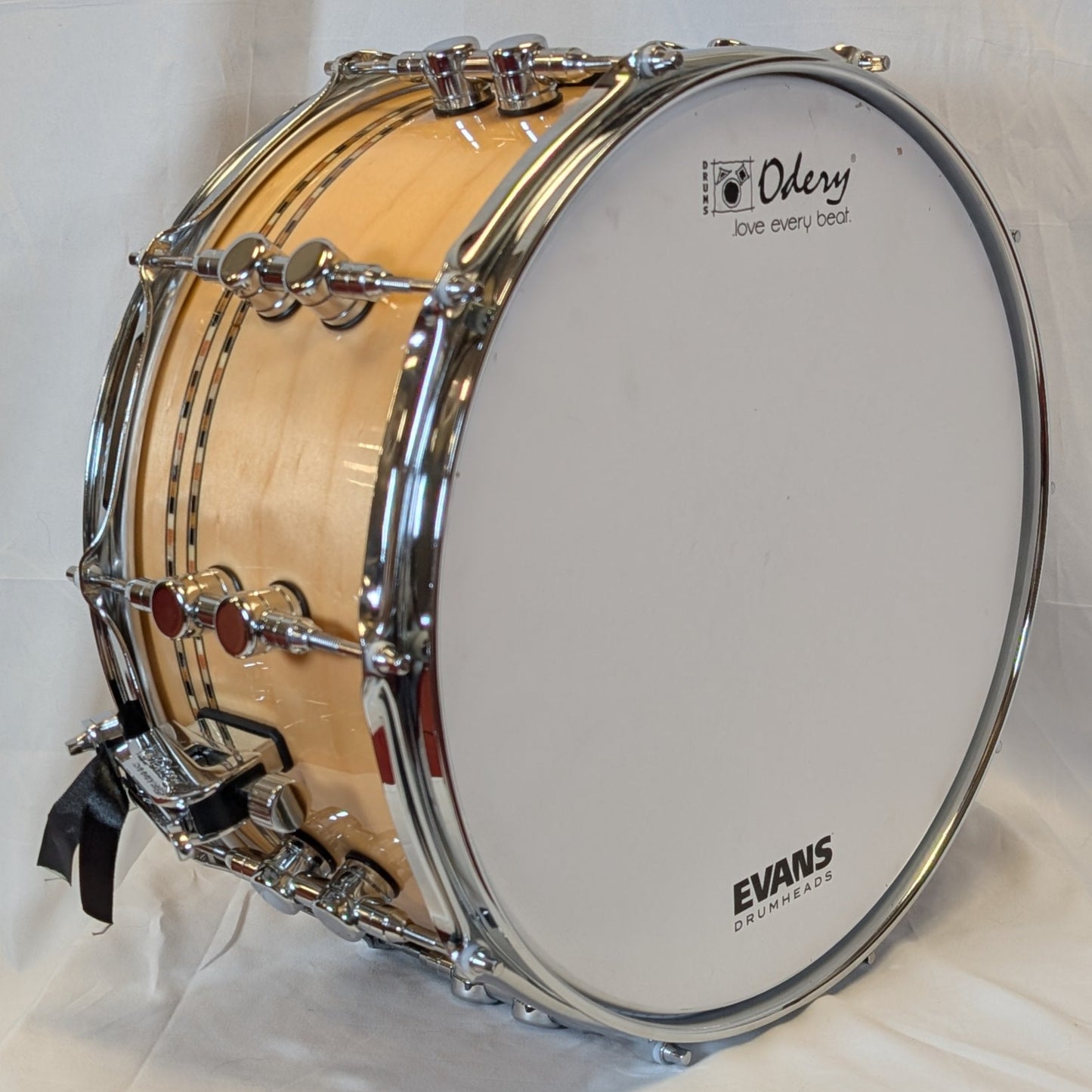 Odery Custom 14x7 Inlay Natural Lacquer Snare Drum