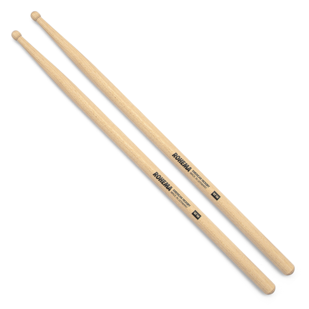 Rohema Rounded Tip RT 5B Hickory Drumsticks - 61306