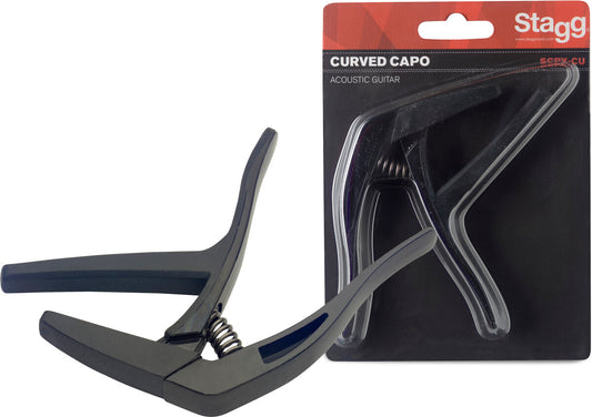 Stagg Curved Trigger Capo - Black