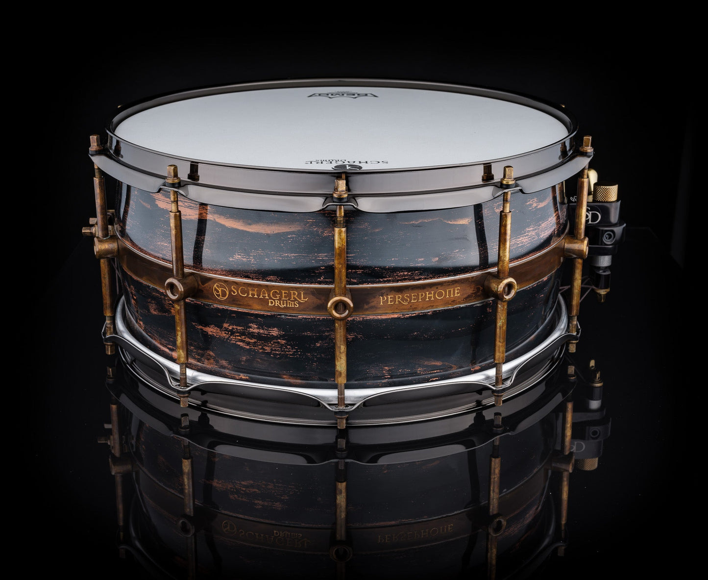 Schagerl Persephone 14" x 6.5" Copper Snare Drum in Dark Vintage