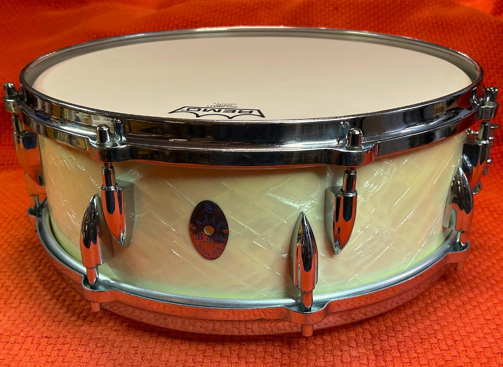 AJAX Pipperette 50s 5x14 Snare - White Marine Pearl