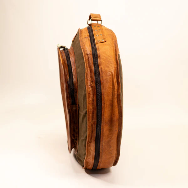 ZYN Luxury Cymbal Bag 23" Leather Canvas Cymbal Backpack/ Case