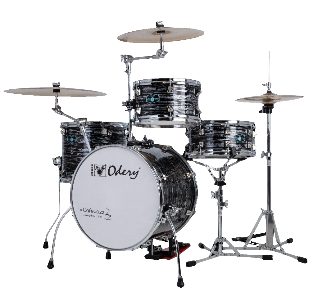 Odery Cafe Jazz Kit - Shell pack with snare and two cymbal arms