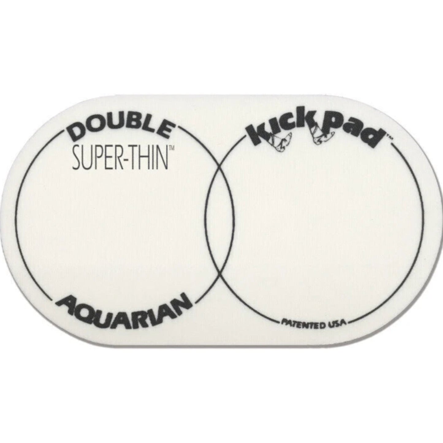 Aquarian Super Kick I Clear Bass Drum Head w/ Ported Gloss Black Resonant Head and Super Thin Double Kick Pad - Bass Drum Pack