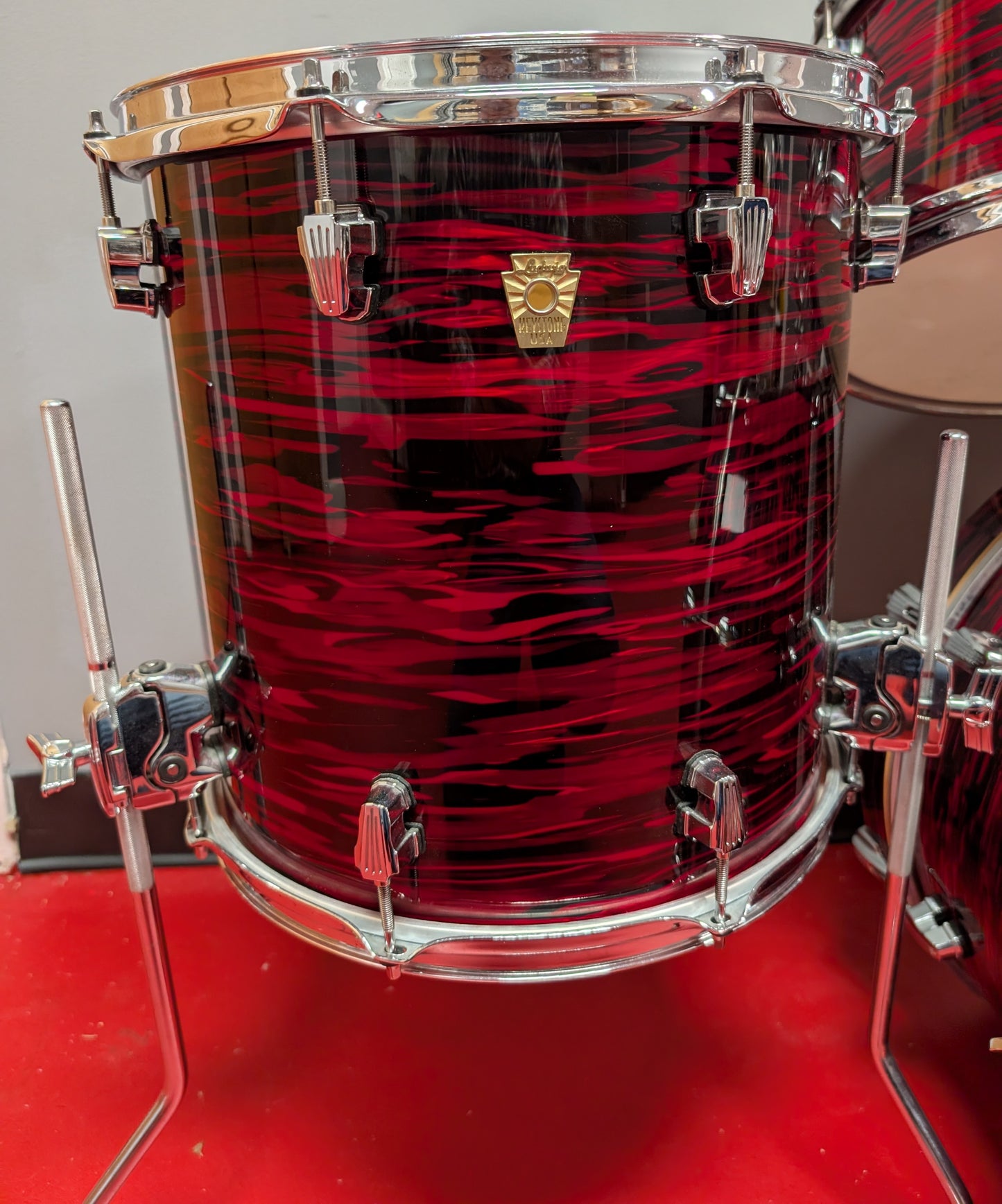 Ludwig Keystone Oak 4-Piece Drum Kit 10/12/14/20 - Red Pearl