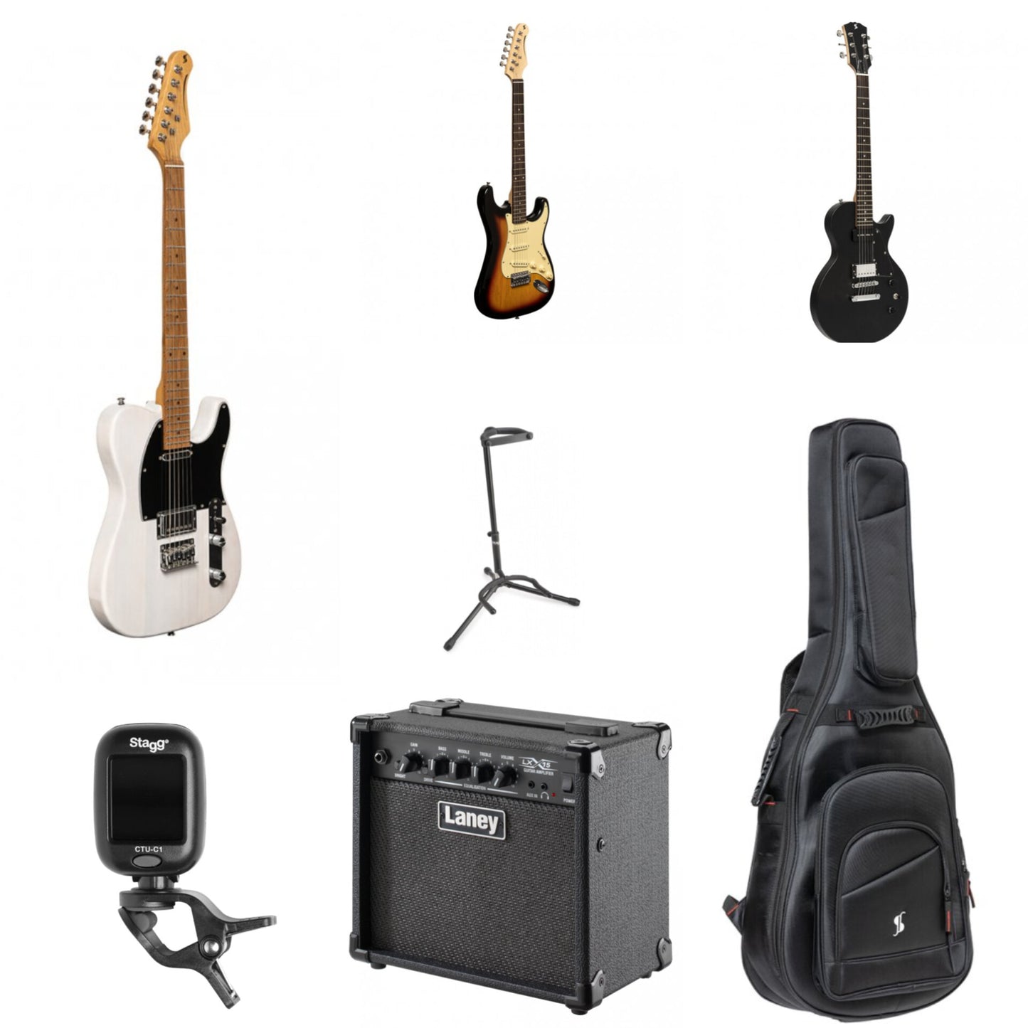 Stagg/Laney Electric Guitar Packages - Complete Electric Guitar, Amplifier & Essential Accessories