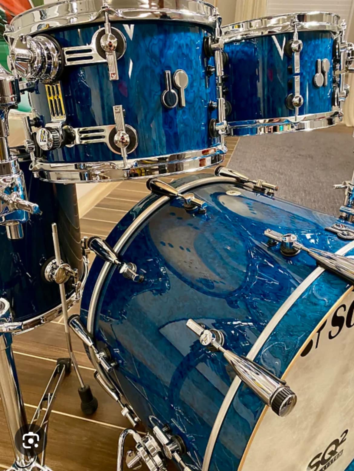 Sonor SQ2 Maple in Birdseye Azure High Gloss - 10/12/16/22