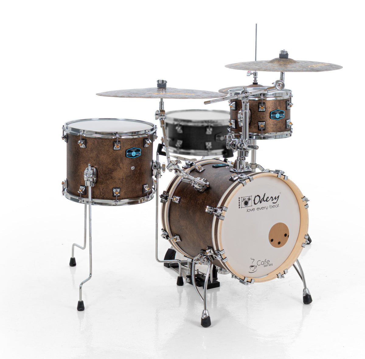 Odery Cafe Jazz Kit Gen 2 - Shell Pack w/ Snare & 2 Cymbal Arms